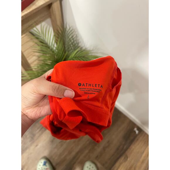 Athleta Orange Cross Back Tankini Athletic Swimwear Summer - Picture 3 of 8